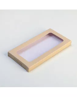 Коробка для шоколада Hand made, с окном, 17,3 × 8,8 × 1,5 см арт. СМЛ-151818-1-СМЛ0006772440