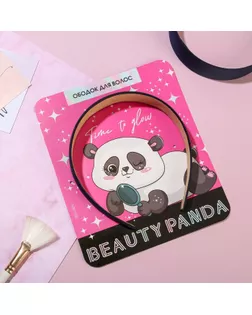 Купить Ободок для волос "Beauty panda", 14 х 12 см арт. СМЛ-168118-1-СМЛ0006858800 оптом в Липецке