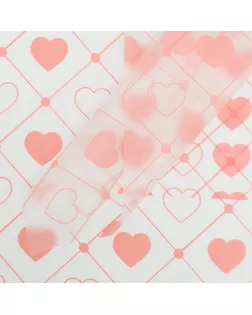 Пленка матовая "Сердца", 58*58 см, розовый арт. СМЛ-183468-1-СМЛ0006893332