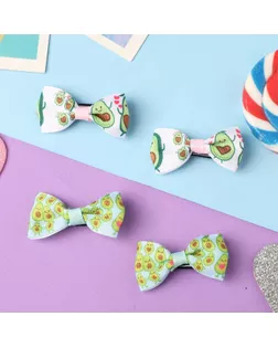 Зажим для волос "Бантик Вивиан" авокадики, 4,5х2 см арт. СМЛ-170515-1-СМЛ0006914643