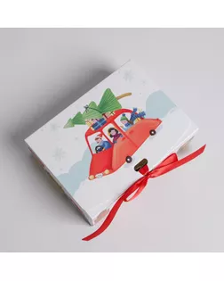 Складная коробка подарочная «Новогодние истории», 16.5 × 12.5 × 5 см арт. СМЛ-163782-1-СМЛ0006919086