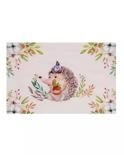 Фотофон винил "Ёжик с яблочком" 120х80 см арт. СМЛ-182579-1-СМЛ0006936562