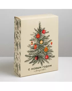 Коробка складная «Новогодняя ёлка», 22 × 30 × 10 см арт. СМЛ-163021-1-СМЛ0006941026