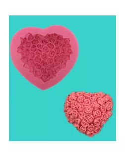 Молд силикон "Сердце из роз" 3х7,3х6,7 см арт. СМЛ-160951-1-СМЛ0006947510