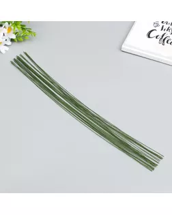Проволока флористическая "Florico" 0.7 мм, 30 шт, 40 см, в бумажной оплётке, зелёный арт. СМЛ-153170-1-СМЛ0006954134