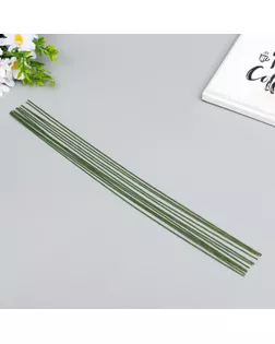 Проволока флористическая "Florico" 1.2 мм, 12 шт, 40 см, в бумажной оплётке, зелёный арт. СМЛ-153175-1-СМЛ0006954139