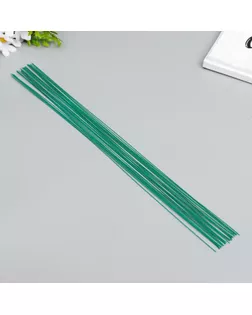 Проволока флористическая "Blumentag" 0.55 мм, 30 шт, 40 см, в пластиковой оплётке зеленый арт. СМЛ-153177-1-СМЛ0006954142