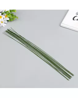 Проволока флористическая "Florico" 0.95 мм, 20 шт, 40 см, в бумажной оплётке, зелёный арт. СМЛ-153188-1-СМЛ0006954153
