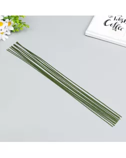 Проволока флористическая "Florico" 1.6 мм, 12 шт, 40 см, в бумажной оплётке, зелёный арт. СМЛ-153202-1-СМЛ0006954167