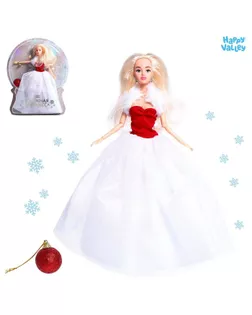HAPPY VALLEY Кукла "Снежная принцесса" с аксессуаром, красно-белое платье арт. СМЛ-172228-1-СМЛ0006954244