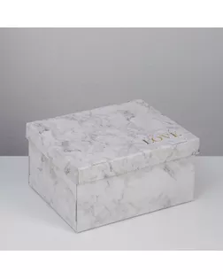 Коробка складная «Мрамор», 31,2 х 25,6 х 16,1 см арт. СМЛ-164490-1-СМЛ0006987638