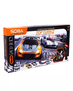 Автотрек TOP TURBO, с 2 машинами 1:43, длина 560 см, работает от сети арт. СМЛ-190960-1-СМЛ0006989365