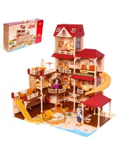 Дом для кукол "Мой милый дом" с куклой 2шт, 388 дет., с аксессуарами арт. СМЛ-230635-1-СМЛ0007015844