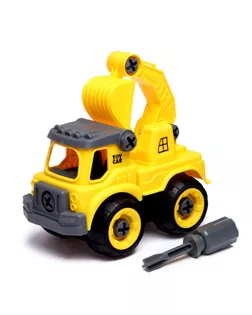 Конструктор винтовой "Машина с ковшом", с отверткой арт. СМЛ-191959-1-СМЛ0007016004