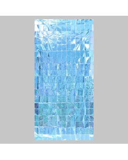 Праздничный занавес голография 100*200 см, цвет голубой арт. СМЛ-196695-1-СМЛ0007016046