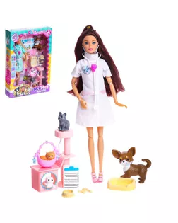 Кукла модель "Ветеринар" с аксессуарами, МИКС арт. СМЛ-199534-1-СМЛ0007023876