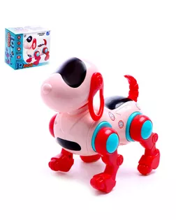 WOOW TOYS Собака "IQ DOG", ходит, поет, работает от батареек, цвет розовый арт. СМЛ-193737-1-СМЛ0007024612