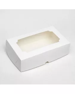 Коробка складная под зефир,белый, 25 х 15 х 7 см, набор 5 шт. арт. СМЛ-157557-1-СМЛ0007041832