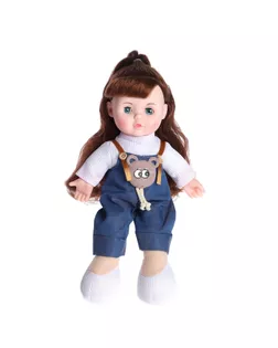 Кукла мягконабивна "Милашка" 32 см, со звуком, в комбинезоне арт. СМЛ-220994-1-СМЛ0007042180