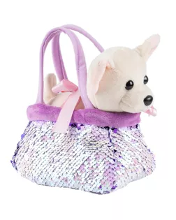 Мягкая игрушка «Собачка» в сумочке-переноске, 18 см арт. СМЛ-156997-1-СМЛ0007050030