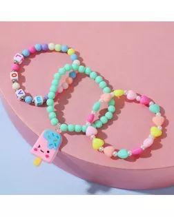 Набор детских браслетов "Выбражулька" эскимо, цветные арт. СМЛ-186899-1-СМЛ0007054288