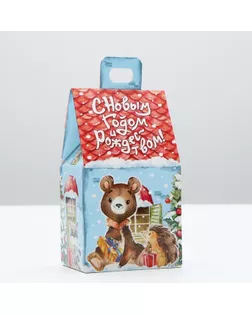 Подарочная коробка "Акварельная серия. Домик малый", 9,1 х 7 х 15,7 см арт. СМЛ-164338-1-СМЛ0007063727