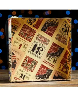 Коробочка для печенья "Новогодний календарь", 15 х 15 х 3 см арт. СМЛ-171069-1-СМЛ0007068181
