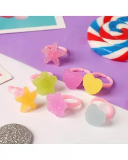 Кольцо детское "Выбражулька" мармеладное ассорти, форма МИКС, цвет МИКС, безразмерное арт. СМЛ-184794-1-СМЛ0007076960