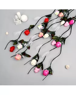 Декор тинги "Розы с пёрышками" 150 см, микс арт. СМЛ-183306-1-СМЛ0007081189