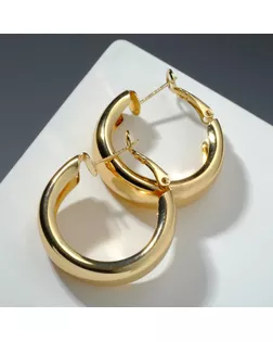 Серьги-кольца "Плотная линия" мятый металл, цвет золото, d=4 арт. СМЛ-227675-1-СМЛ0007098525