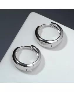 Серьги-кольца "Эстетика" круг, цвет серебро арт. СМЛ-227683-1-СМЛ0007098545