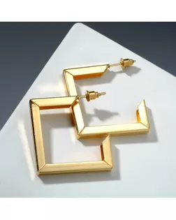 Серьги "Геометрия" обливион, крупные, цвет золото арт. СМЛ-227710-1-СМЛ0007098601