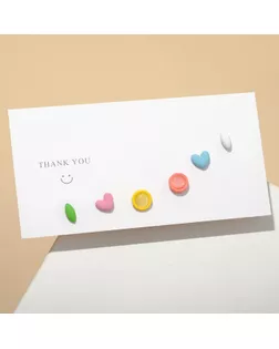 Пусеты набор 3 пары "Фигурки" сердечки, цветные арт. СМЛ-227763-1-СМЛ0007098677