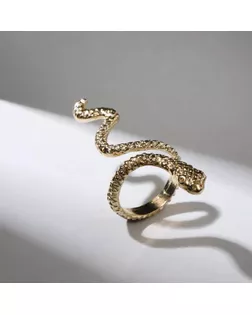 Кольцо "Змея" анаконда, цвет золото, безразмерное арт. СМЛ-159019-1-СМЛ0007104886