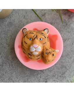 Силиконовая форма "Тигрица с тигрёнком 2D S" 11445 арт. СМЛ-162502-1-СМЛ0007107768
