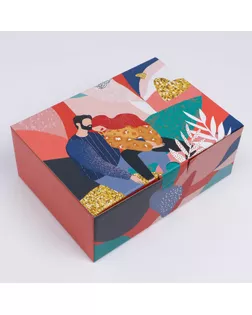 Коробка сборная «Love», 15 × 15 × 7 см арт. СМЛ-211884-2-СМЛ0007119019