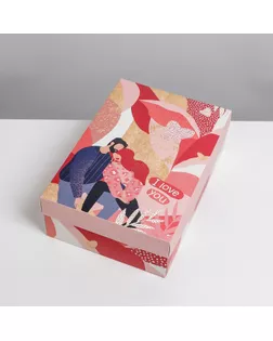 Коробка складная «Любовь», 30 × 20 × 9 см арт. СМЛ-193817-1-СМЛ0007119036