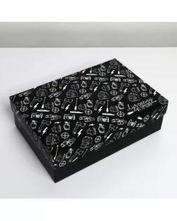 Коробка складная «Лучшему мужчие», 30 × 20 × 9 см арт. СМЛ-195166-1-СМЛ0007119038
