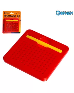 ЭВРИКИ Планшет магнитный для рисования, 96 отверстий, красный арт. СМЛ-219778-1-СМЛ0007145349