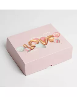 Коробка для кондитерских изделий  Love, 17 × 20 × 6 см арт. СМЛ-184723-1-СМЛ0007150219