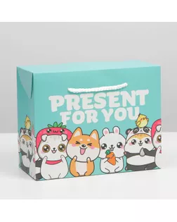 Пакет—коробка Present, 23 × 18 × 11 см арт. СМЛ-225171-1-СМЛ0007150703