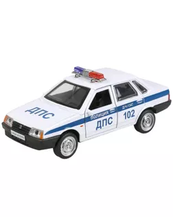 Машина металл. "LADA-21099 "Спутник" полиция", 12 см, двери, багаж, цвет белый 21099-12POL-W арт. СМЛ-161539-1-СМЛ0007154170