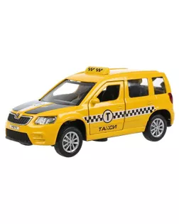Машина металл. "Skoda Yeti такси", 12 cm, свет-звук , двери, багаж, инерц YETI-12SLTAX-YE арт. СМЛ-161554-1-СМЛ0007154185