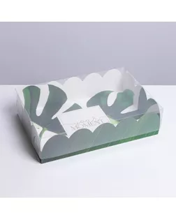 Коробка для кондитерских изделий с PVC крышкой «Эко», 20 × 30 × 8 см арт. СМЛ-192114-1-СМЛ0007155207