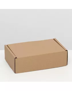 Коробка самосборная "Почтовая", бурая, 26 х 17 х 8 см, арт. СМЛ-169094-1-СМЛ0007159605