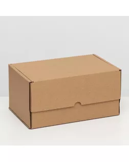 Коробка самосборная "Почтовая", бурая, 30 х 20 х 15 см, арт. СМЛ-169096-1-СМЛ0007159607