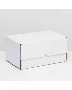 Коробка самосборная "Почтовая", белая, 30 х 20 х 15 см, арт. СМЛ-169097-1-СМЛ0007159608