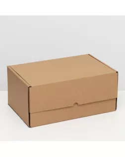 Коробка самосборная "Почтовая", бурая, 40 х 27 х 18 см, арт. СМЛ-169098-1-СМЛ0007159609