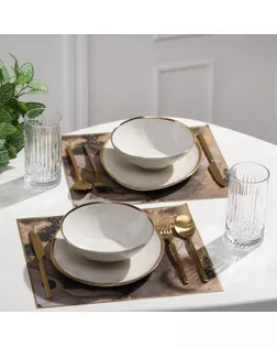 Бумага для подачи с золотым лаком "Мрамор", золото-серая, 0,3 х 0,4 м, набор 50 шт. арт. СМЛ-278661-1-СМЛ0007181849