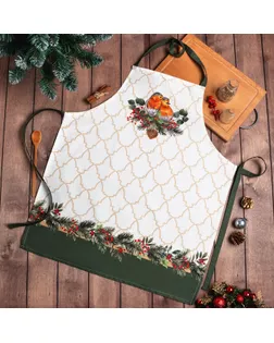Купить Наборы для кухни Фартук "Этель" Winter robin 60х70см, 100% хл, саржа 190 гр/м2 арт. СМЛ-199073-1-СМЛ0007182008 оптом в Липецке